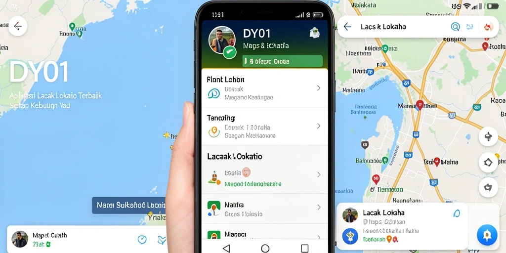 Antarmuka DY01 yang intuitif dan mudah digunakan untuk melacak lokasi.