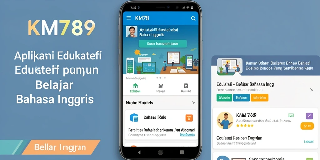 Antarmuka menarik dan fungsional untuk Belajar Bahasa Inggris.