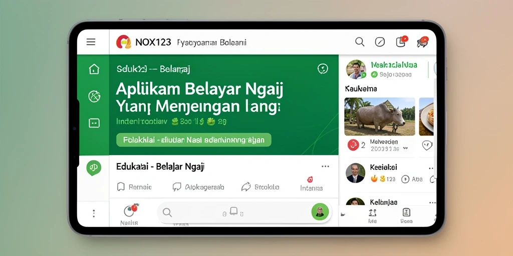 Antarmuka NOX123 yang sederhana dan mudah dinavigasi.