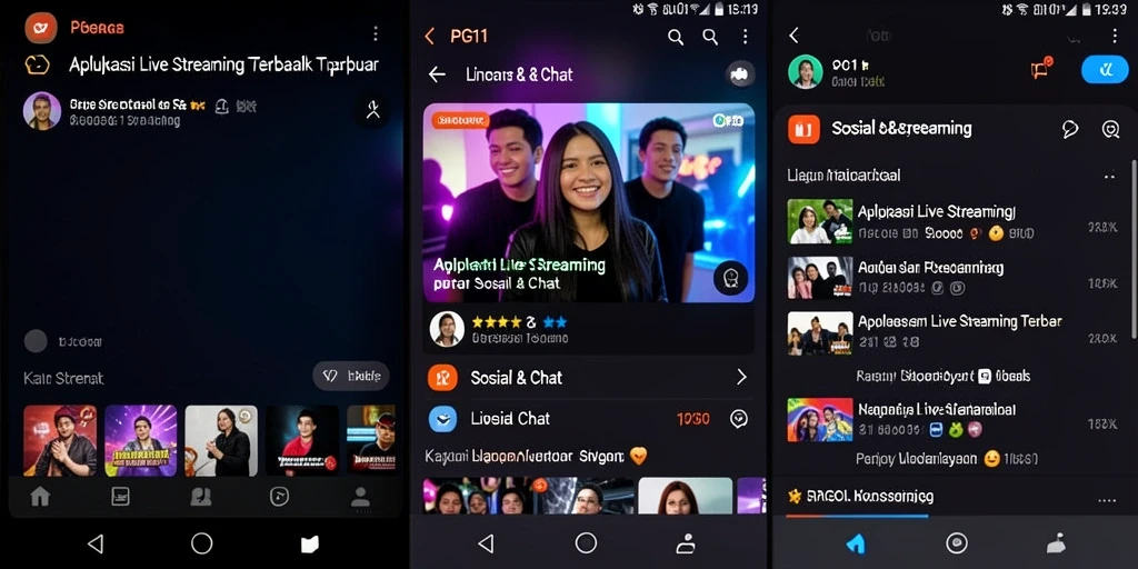 Antarmuka PG11 yang menarik dan mudah digunakan untuk Live Streaming.